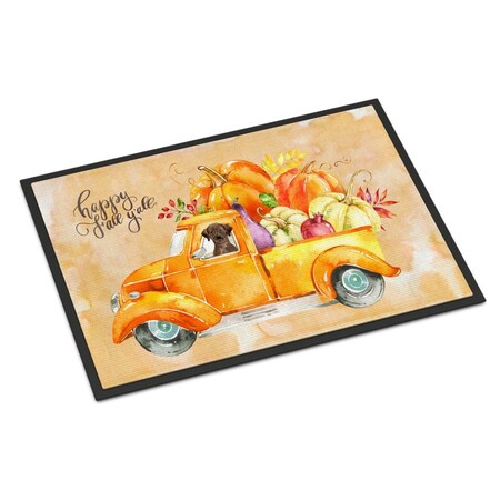 Carolines Treasures 24 x 36 in. Fall Harvest Chocolate Labrador Retriever Indoor or Outdoor Mat CK2649JMAT